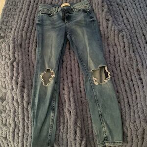 Free People ripped skinny jeans